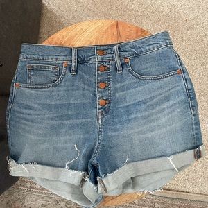 Madewell high waisted jean shorts